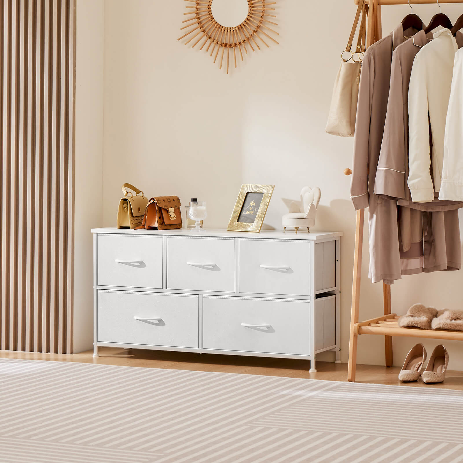 Sweetcrispy Storage Cabinet with Metal Frame for Bedroom Dresser – sweetcrispy