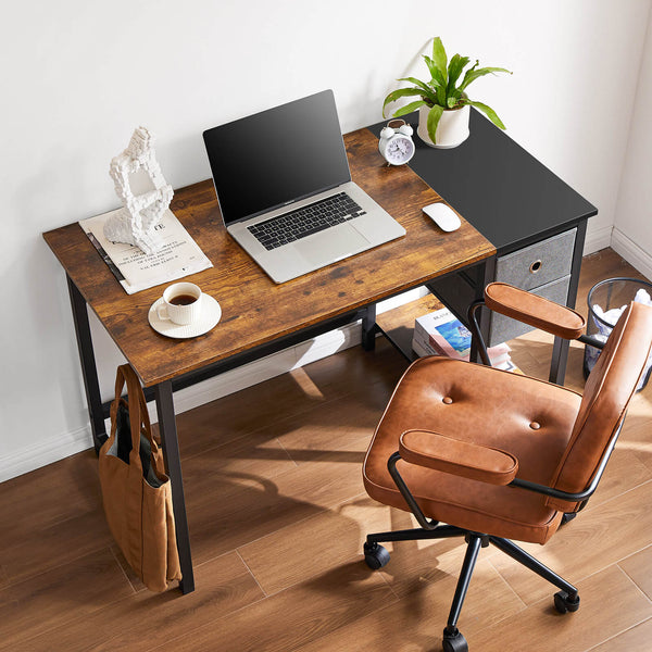 Sweetcrispy Computer Desk with Drawers for Bedroom Playroom
