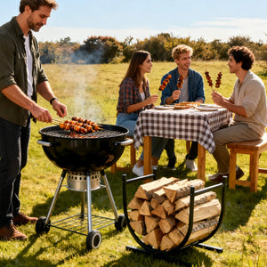 Sweetcrispy SteadyHearth Heavy Duty U-Shaped Firewood Rack