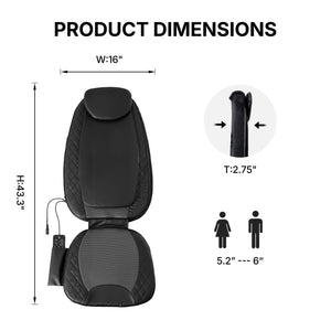 Sweetcrispy Massage Cushion with Heating and Vibration Functions For Car Cushion and Home Office Chair