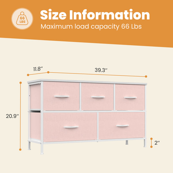 SWEETCRISPY Fabric Dresser, Storage Chest For Bedroom, Closet, Living Room, Hallway