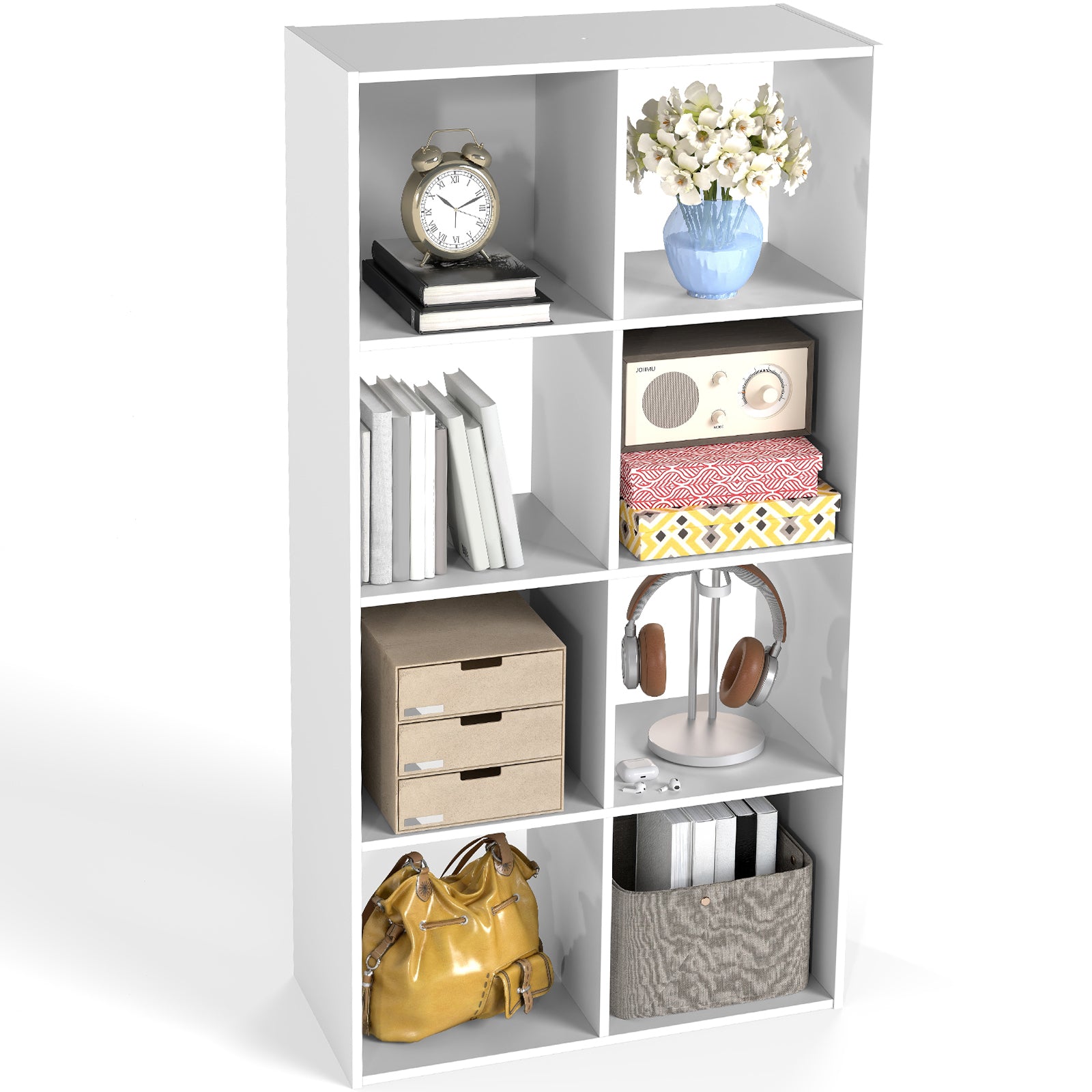 EDX Storage Organizer, Open Cube Storage Bookcase with 3 Removable Back Panels for Living Room, Bedroom & Office – EDX