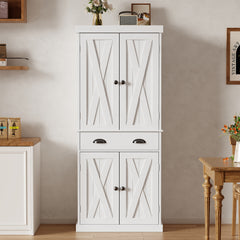 Sweetcrispy 72.2" Tall Kitchen Pantry Storage Cabinet with Adjustable Shelves and Drawer