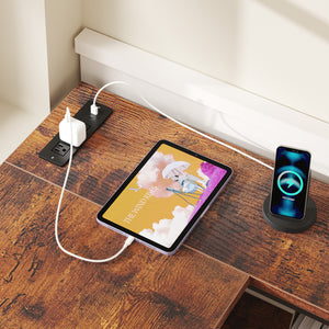 Sweetcrisppy L-Shaped Computer Desk with 3 Drawers and Power Outlets