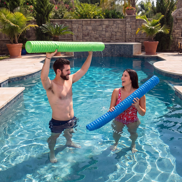 SWEETCRISPY Ultra Durable NBR Closed Cell Foam Pool Swim Noodles - Corrosion Resistant Swim Bar for Beach Pool Waterpark