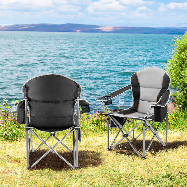 Sweetcrispy Portable Folding Camping Chair with Side Pocket