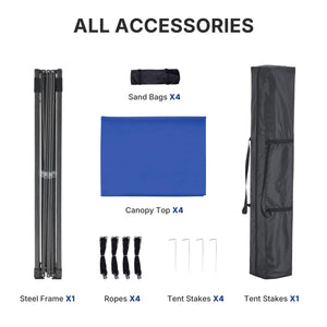 Sweetcrispy Heavy-Duty Pop-Up Portable Sunshade and Waterproof Tent for Outdoor Use