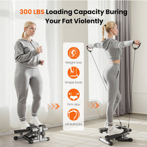 edx Steppers for Exercise, Mini Home Fitness Step with Resistance, Load Capacity 300lbs, with Digital Display, for Indoor Fitness