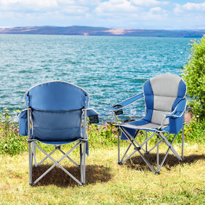 Sweetcrispy Portable Folding Camping Chair with Side Pocket