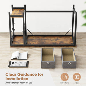Sweetcrispy Computer Desk with Drawers for Bedroom Playroom