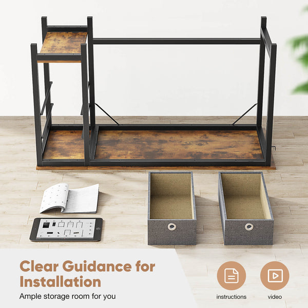 Sweetcrispy Computer Desk with Drawers for Bedroom Playroom