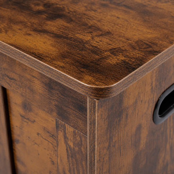 Sweetcrispy Wooden Storage Bench with Soft-Close Lid