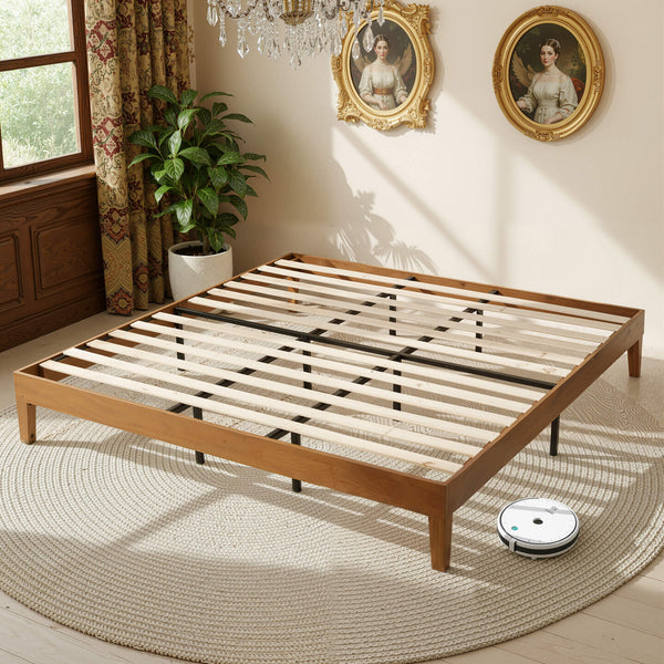 Sweetcrispy Basic Solid Wood Platform Bed Frame