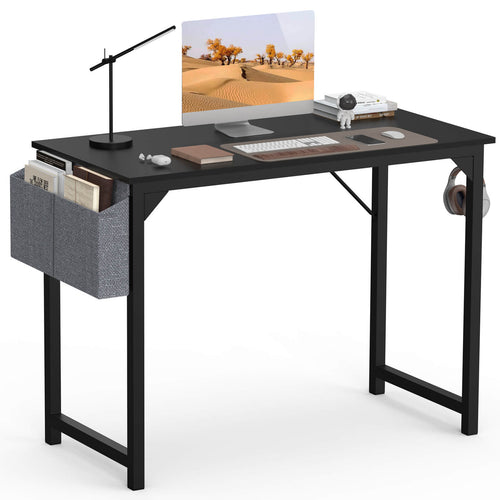 Sweetcrispy Computer Desk with Organizer for Office Bedroom