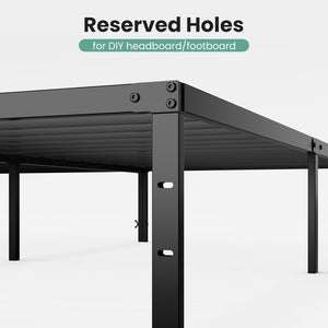 Sweetcrispy Heavy-Duty Metal Bed Frame, Platform Frame with Under-Bed Storage, No-Squeak, Easy Assembly, Includes Assembly Kit