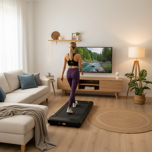 Sweetcrispy Portable Foldable Treadmill with Handrails