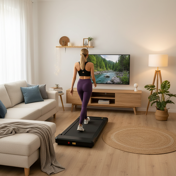 Sweetcrispy Portable Foldable Treadmill with Handrails