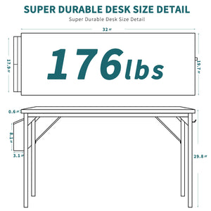Sweetcrispy Computer Desk with Organizer for Office Bedroom