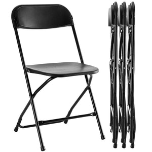 Sweetcrispy Lightweight Plastic Folding Chair for Indoor & Outdoor Use