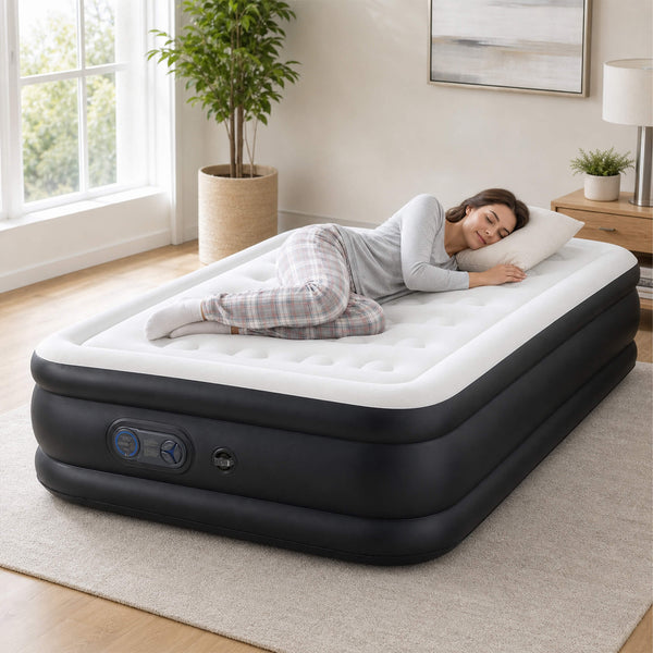 Sweetcrispy Portable Quick-Inflating Air Mattress for Outdoor