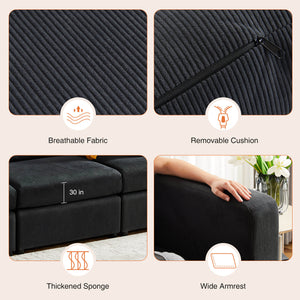 Sweetcrispy Convertible Combo Sofa Bed for Living Room