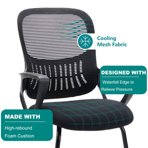 Sweetcrispy Office Chair with Storage Basket for Office