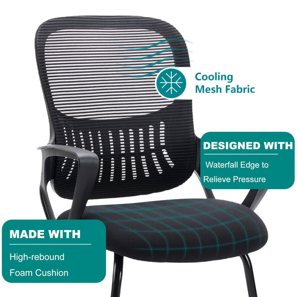 Sweetcrispy Office Chair with Storage Basket for Office