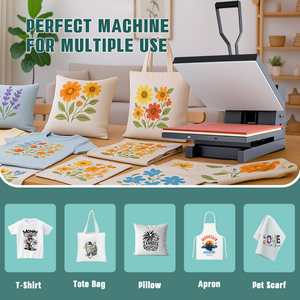 Sweetcrispy 15x15 Heat Press Machine for DIY, Fast Heating and Adjustable Pressure