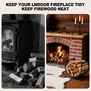 Sweetcrispy SteadyHearth Heavy Duty U-Shaped Firewood Rack