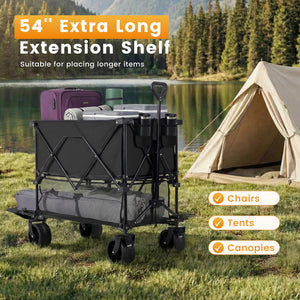 Sweetcrispy HaulMaster 400L Folding Wagon Cart for Camping and Outdoor Use