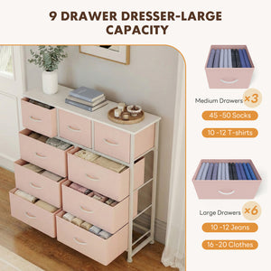 SWEETCRISPY Fabric Dresser, Storage Chest For Bedroom, Closet, Living Room, Hallway