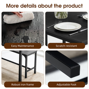 Sweetcrispy 3-Piece / 4-Piece Dining Table Set for Small Spaces, Apartments & Dining Rooms