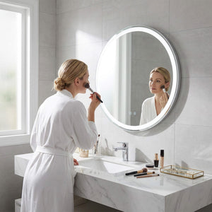 Sweetcrispy Adjustable, Lighted, Anti-Fog Makeup Mirror for Bathroom