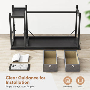 Sweetcrispy Computer Desk with Drawers for Bedroom Playroom