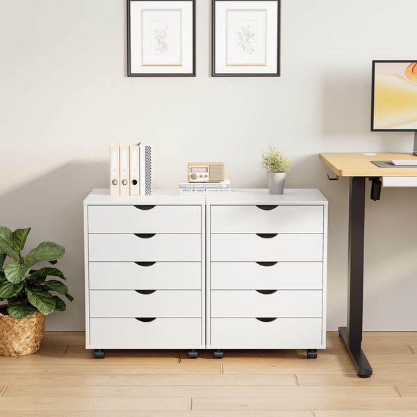 Sweetcrispy 5 Drawer Chest of Drawers for Living Room Office