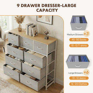 SWEETCRISPY Fabric Dresser, Storage Chest For Bedroom, Closet, Living Room, Hallway