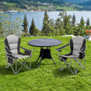 Sweetcrispy Portable Folding Camping Chair with Side Pocket