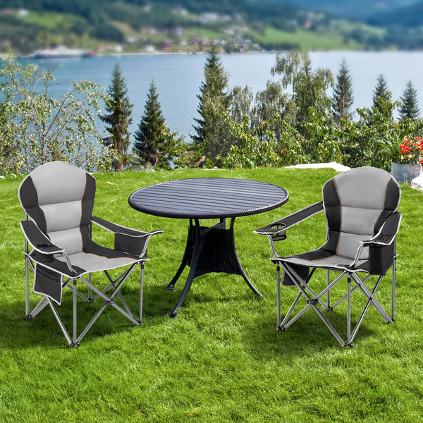 Sweetcrispy Portable Folding Camping Chair with Side Pocket