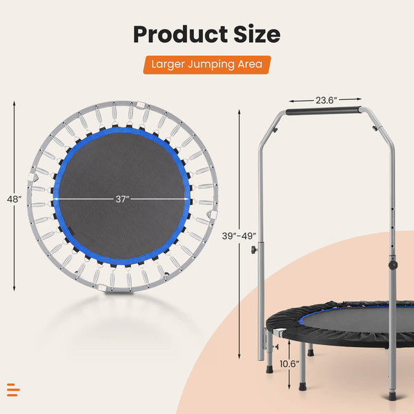 Sweetcrispy Mini Trampoline, Collapsible, Adult Exercise