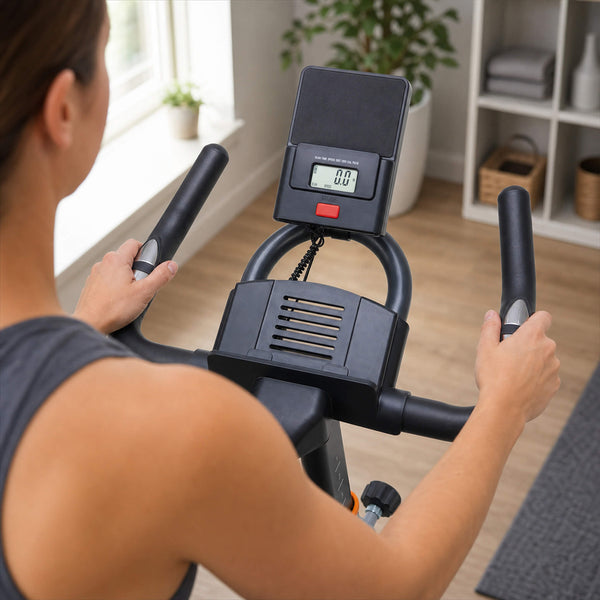Sweetcrispy Magnetic Resistance-Type Quiet Home Exercise Bike with App Control
