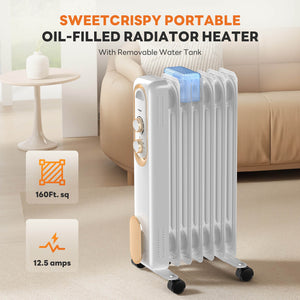 Sweetcrispy SilentRadiate Oil-Filled Radiator Heater for Indoor Use
