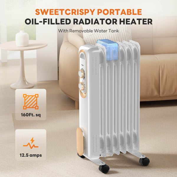 Sweetcrispy SilentRadiate Oil-Filled Radiator Heater for Indoor Use