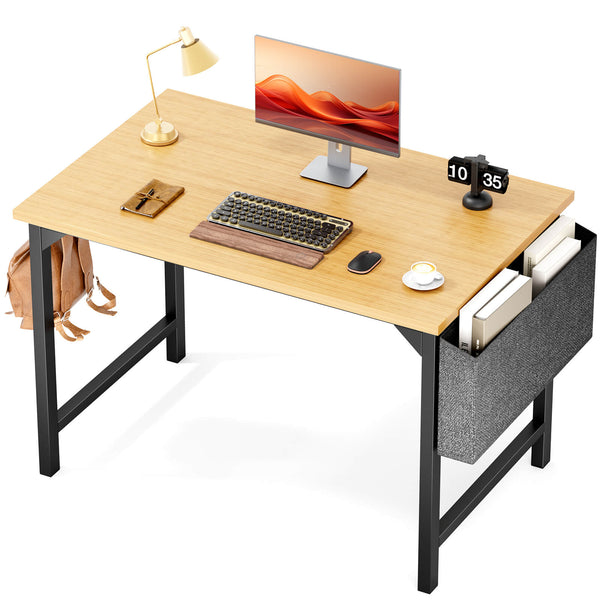 Sweetcrispy Computer Desk with Organizer for Office Bedroom