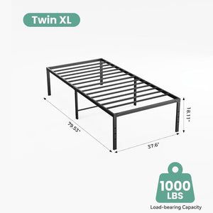 Sweetcrispy Heavy-Duty Metal Platform Bed Frame with Under-Bed Storage