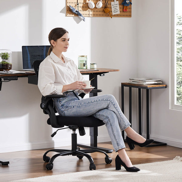 Sweetcrispy Office Chair with Wheels Reversible Armrests