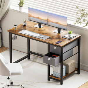 Sweetcrispy Computer Desk with Drawers for Bedroom Playroom