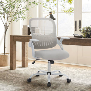 Sweetcrispy Office Chair with Wheels Reversible Armrests