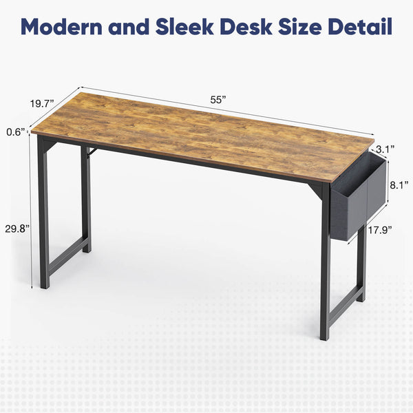 Sweetcrispy Computer Desk with Organizer for Office Bedroom
