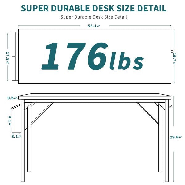 Sweetcrispy Computer Desk with Organizer for Office Bedroom