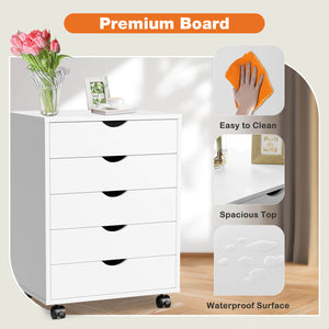 Sweetcrispy 5 Drawer Chest of Drawers for Living Room Office